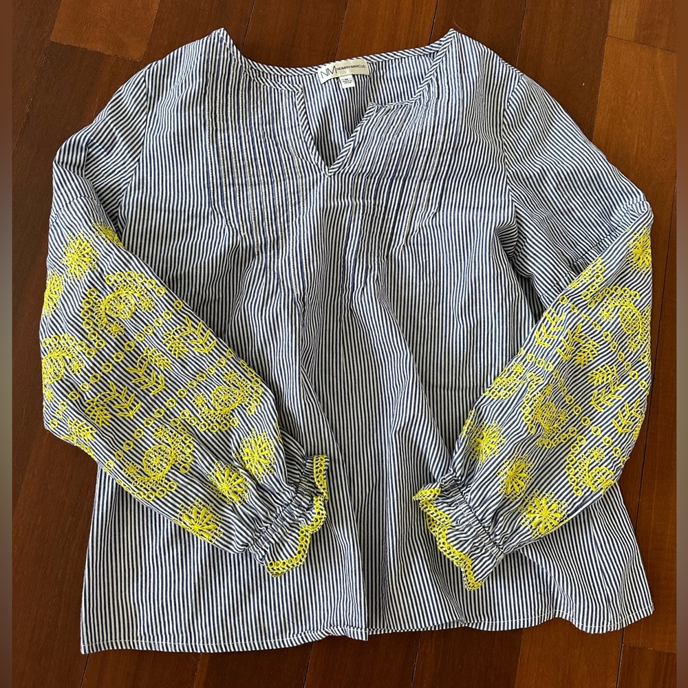 Neiman Marcus Striped Blouse